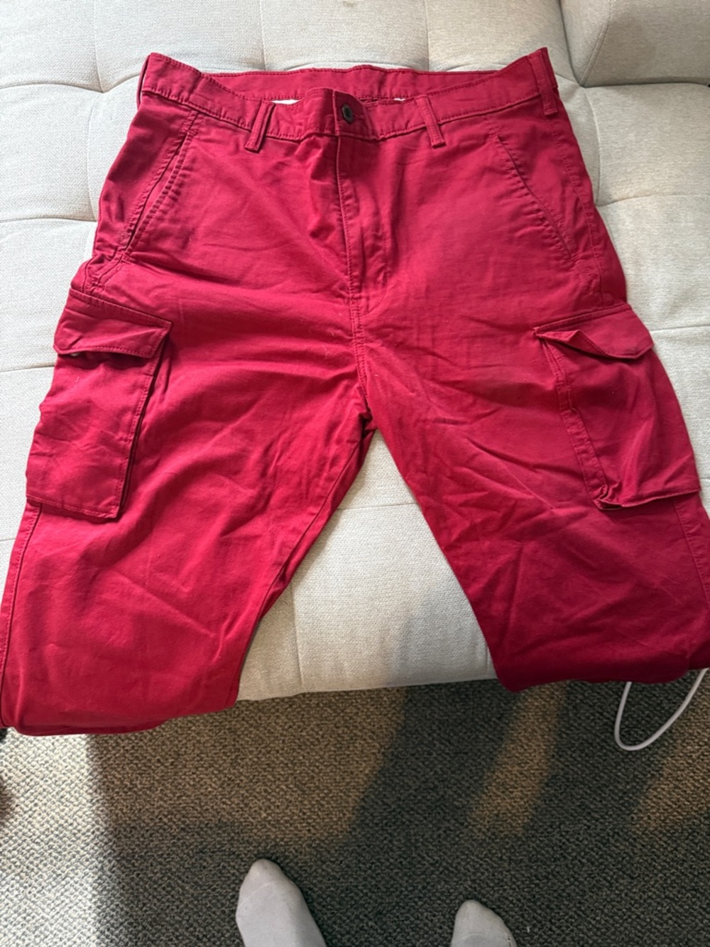Levi's Men's Cargo Pants in Red